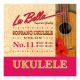 LAB-11 La Bella Soprano Ukulele Strings, Clear Nylon